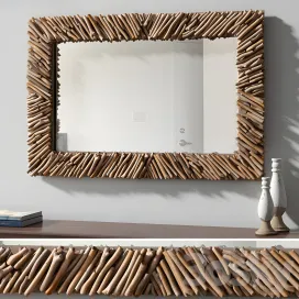 Pottery barn natural driftwood mirror